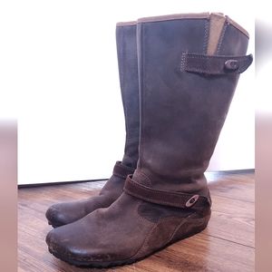 Merrell mocha brown leather suede tall dry and select grip mid calf boot